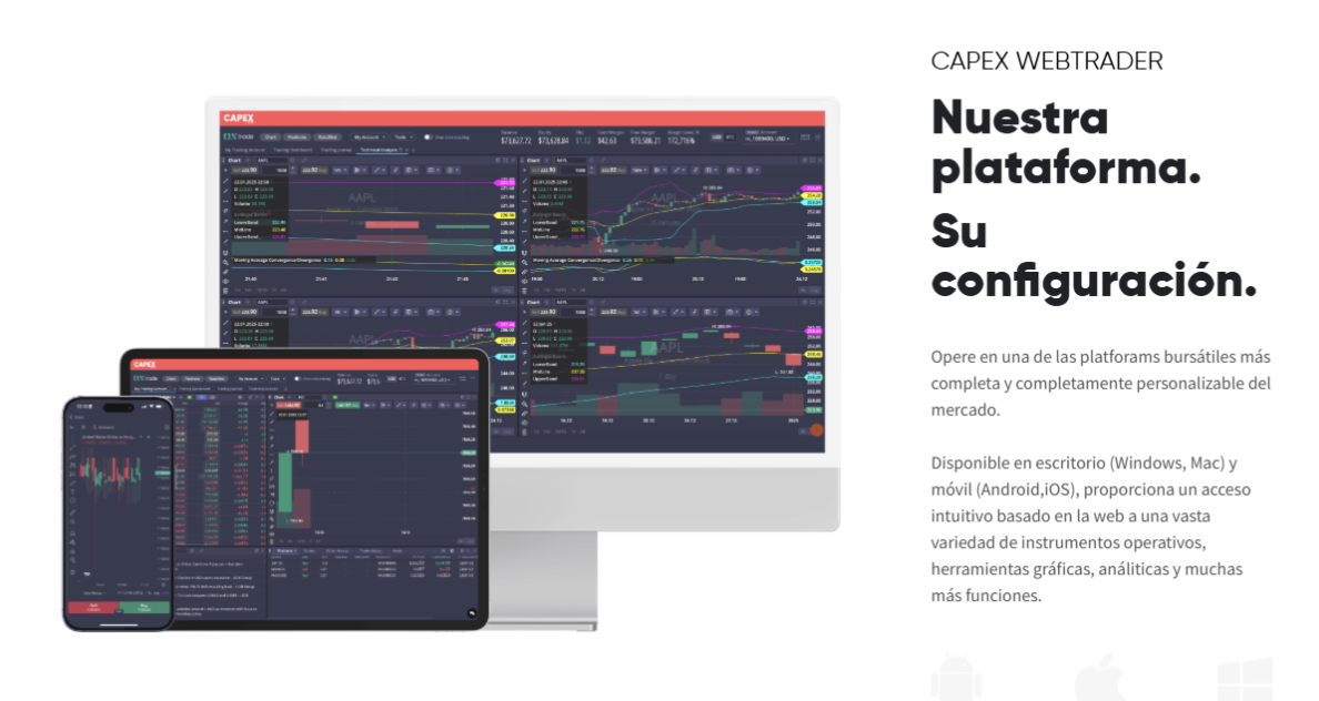 Plataforma WebTrader de CAPEX.com